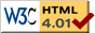 W3C Validated HTML 4.01